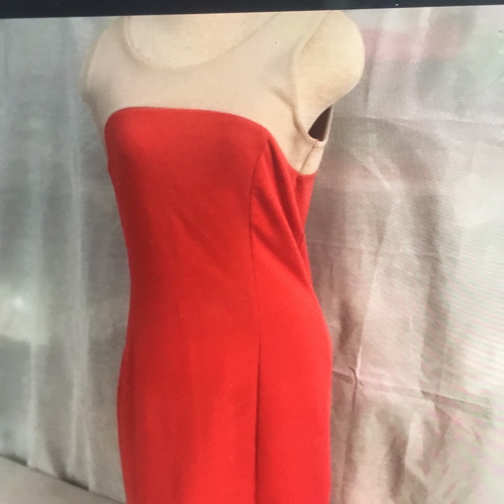 🧡2/$12.00🧡Orange and cream casual dress